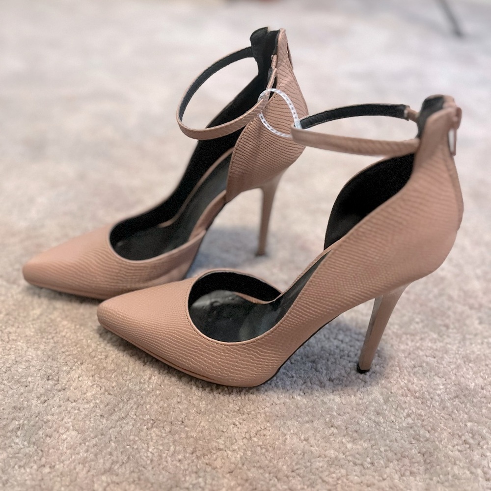 Charlotte Russe heels with ankle strap. Never work.